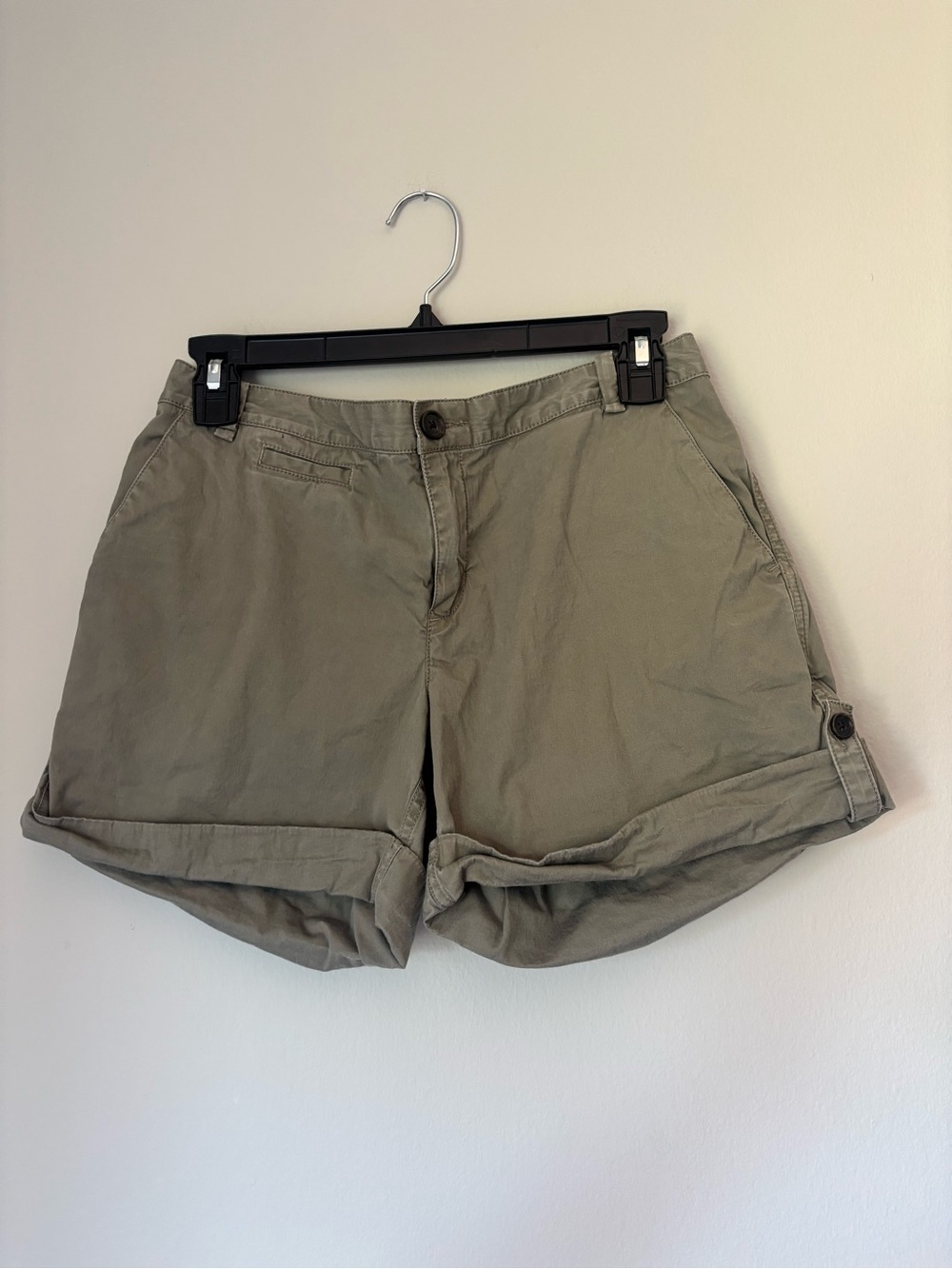 Banana Republic Olive Roll-Cuff Bermuda Shorts